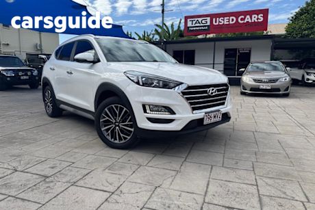 White 2020 Hyundai Tucson Wagon Elite (awd) Black INT