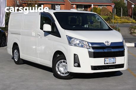 White 2023 Toyota Hiace Van LWB
