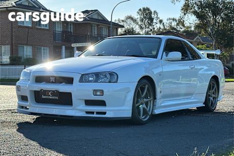 White 1999 Nissan Skyline Coupe GT-R V-Spec