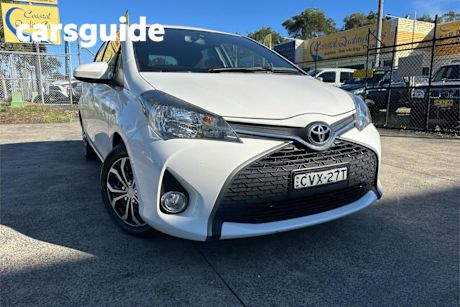 White 2014 Toyota Yaris Hatchback SX