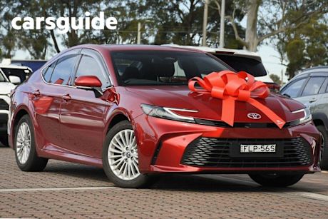 Red 2024 Toyota Camry Sedan Ascent Hybrid