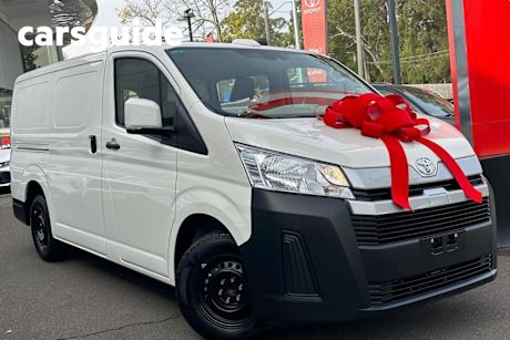 White 2023 Toyota Hiace Van LWB (4 Door Option)