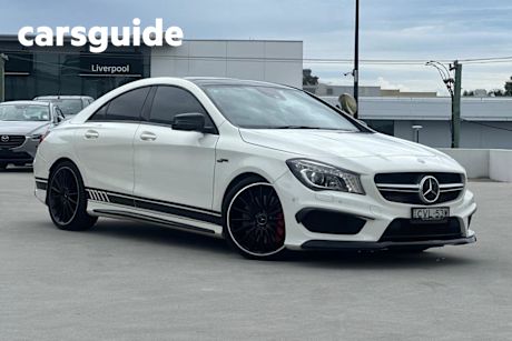 White 2014 Mercedes-Benz CLA45 Coupe AMG
