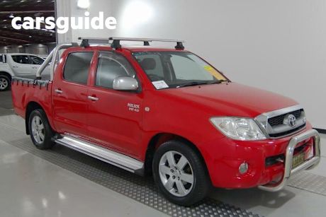 Red 2009 Toyota Hilux Dual Cab Pick-up SR5
