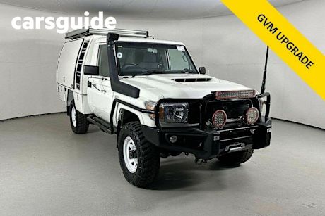White 2018 Toyota Landcruiser Cab Chassis Workmate (4X4)