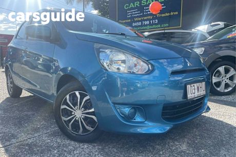 Blue 2015 Mitsubishi Mirage Hatchback ES