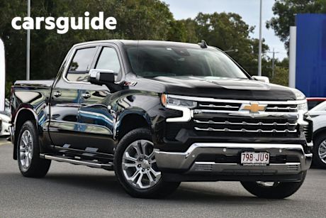 Black 2023 Chevrolet Silverado Ute Tray 1500 LTZ Premium Pickup Crew Cab W/Tech Pack