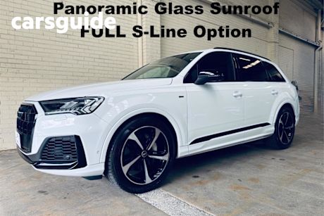 White 2021 Audi Q7 Wagon 50 TDI Quattro S Line Mhev
