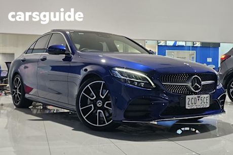 Blue 2021 Mercedes-Benz C300 Sedan