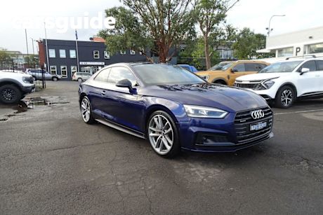Blue 2018 Audi A5 Coupe 45 TFSI S Tronic Quattro Sport