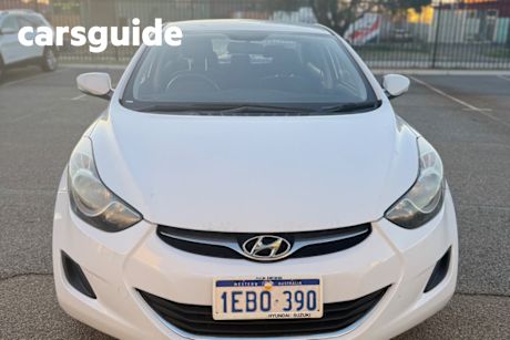 White 2012 Hyundai Elantra Sedan Active
