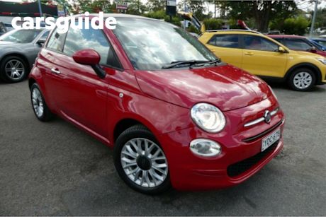 Red 2019 Fiat 500 Convertible POP