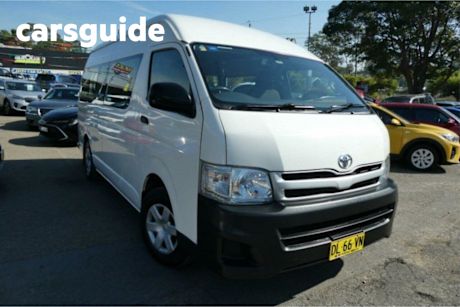 White 2012 Toyota Hiace Bus Commuter