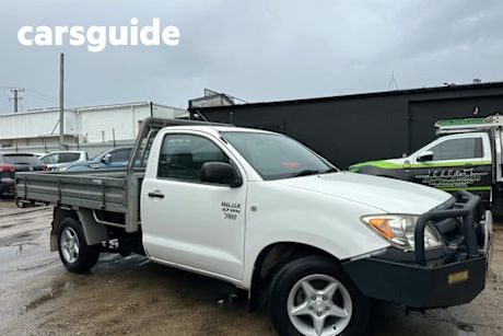 White 2005 Toyota Hilux Cab Chassis Workmate