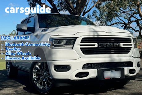 White 2023 Ram 1500 Crew Cab Utility Laramie Sport Rambox Mhev