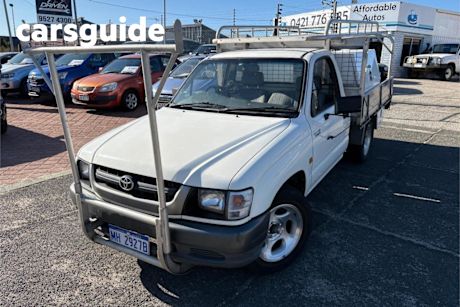 White 2001 Toyota Hilux Cab Chassis