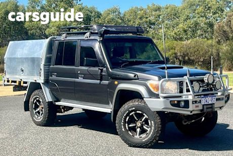 Grey 2013 Toyota Landcruiser Double Cab Chassis GXL (4X4)
