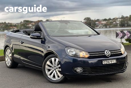 Blue 2011 Volkswagen Golf Cabriolet 118 TSI