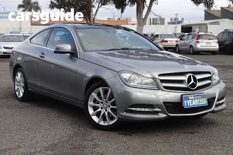 Grey 2013 Mercedes-Benz C180 Coupe BE