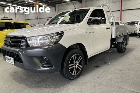White 2019 Toyota Hilux Cab Chassis Workmate
