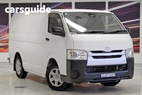 White 2015 Toyota Hiace Van LWB