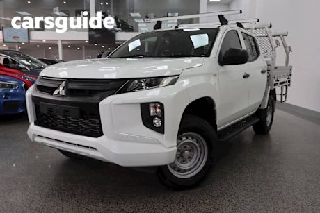 White 2019 Mitsubishi Triton Double Cab Pick Up GLX Adas