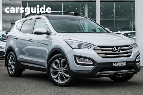 Silver 2015 Hyundai Santa FE Wagon Highlander Crdi (4X4)