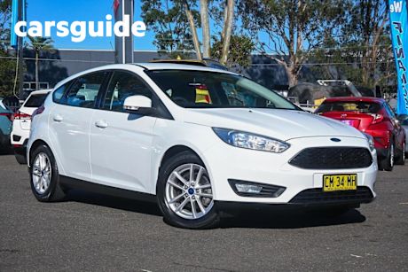 White 2017 Ford Focus Hatchback Trend