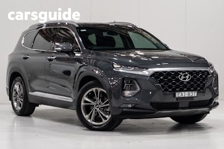 Grey 2019 Hyundai Santa FE Wagon Highlander Crdi Satin AWD