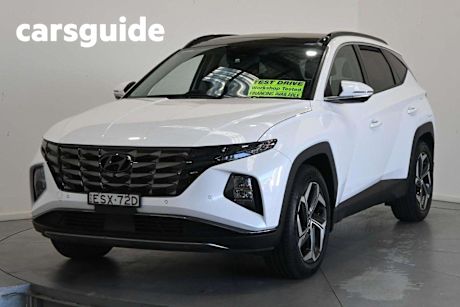 White 2022 Hyundai Tucson Wagon Highlander (fwd)