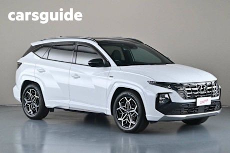 White 2024 Hyundai Tucson Wagon Highlander N Line (awd)