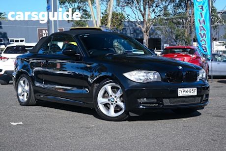 Black 2009 BMW 120I Convertible