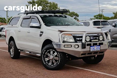White 2013 Ford Ranger Crew Cab Pickup XLT 3.2 HI-Rider (4X2)