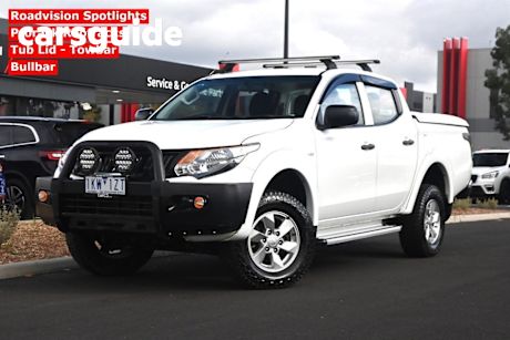 White 2017 Mitsubishi Triton Dual Cab Utility GLX Plus (4X4)