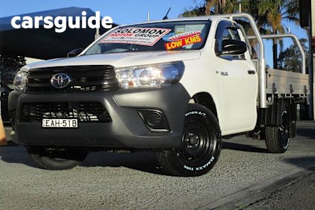 White 2018 Toyota Hilux Cab Chassis Workmate