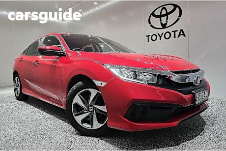 Red 2019 Honda Civic Sedan VTI