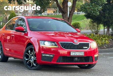 Red 2015 Skoda Octavia Hatchback RS 135 TDI