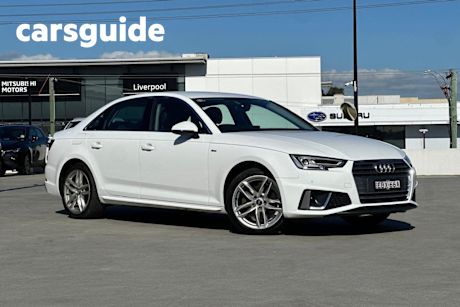 White 2019 Audi A4 Sedan 35 Tfsi S Tronic Sport