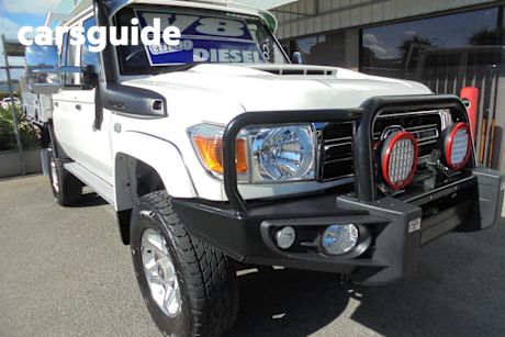 White 2020 Toyota Landcruiser Double Cab Chassis GXL (4X4)