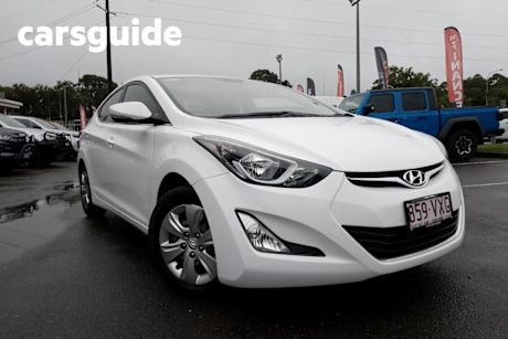 White 2015 Hyundai Elantra Sedan Active