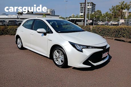 White 2022 Toyota Corolla Hatchback Ascent Sport Hybrid
