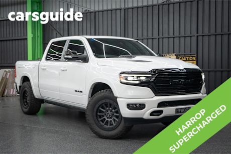 White 2023 Ram 1500 Crew Cab Utility Limited Rambox (hybrid)