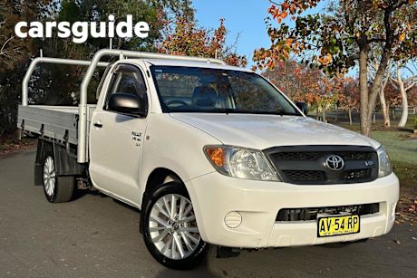 White 2008 Toyota Hilux Cab Chassis SR