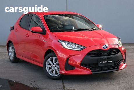 Red 2022 Toyota Yaris Hatchback SX Hybrid