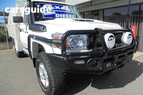 White 2017 Toyota Landcruiser Cab Chassis GXL (4X4)