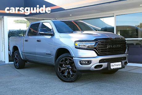 Silver 2023 Ram 1500 Crew Cab Utility Limited Rambox (hybrid)