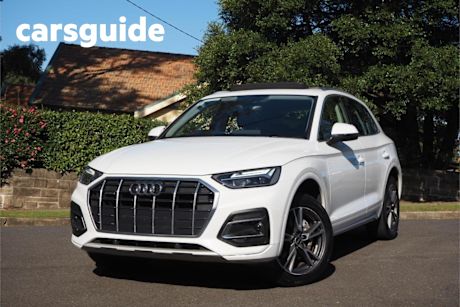 White 2021 Audi Q5 Wagon 40 TDI Quattro Mhev