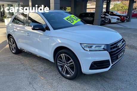 White 2019 Audi Q5 Wagon 40 TDI Quattro Sport