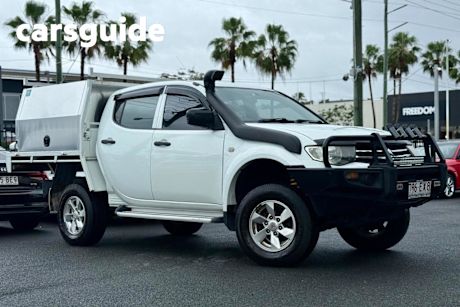 White 2013 Mitsubishi Triton Double Cab Utility GLX (4X4)