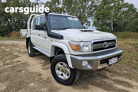 White 2017 Toyota Landcruiser Double Cab Chassis GXL (4X4)